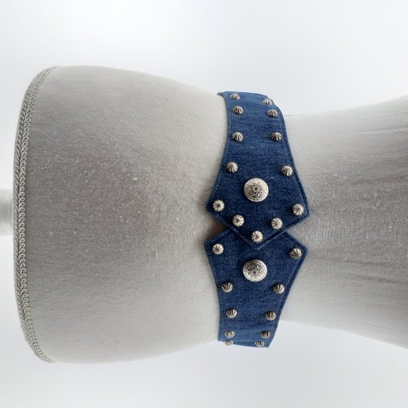 Vintage Denim Jean Rhinestone 1980's Concho stud's - Picture 16 of 16